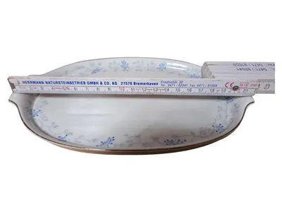 Arzberg Servierplatte Porzellan weiß Blumenmuster klassisch 23 cm