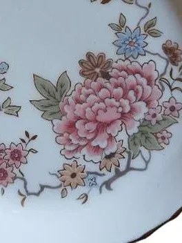 Royal Doulton Canton H.5052 Unterteller Porzellan Weiß Blumenmuster