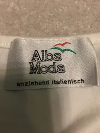 Alba Moda Damen Top Gr. 36 Weiß Kurzarm Baumwolle Festlich Perlen Stickerei 5
