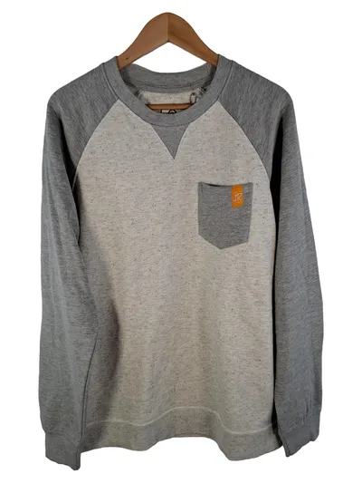 Just Rhyse Herren Sweatshirt Melange Grau Langarm Gr. L Freizeit