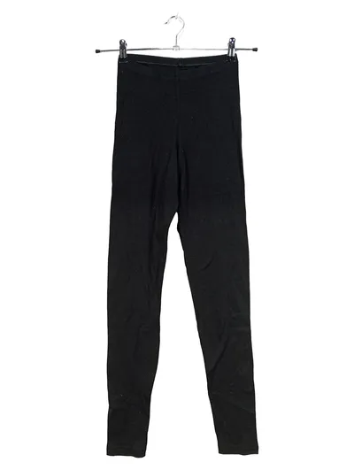 Pompadour Organic Damen Leggings Schwarz Gr. 38 Slim Fit Baumwolle