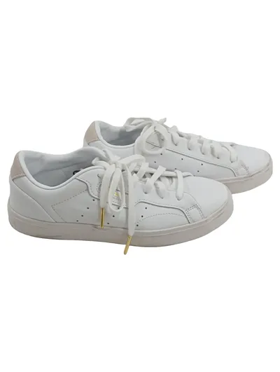 adidas Originals Sleek Sneaker Damen Gr. 38 Weiß Leder Low Top