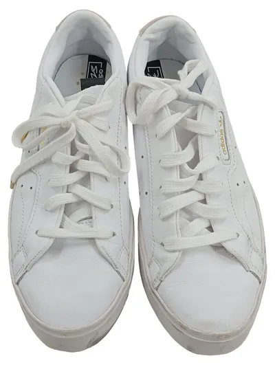 adidas Originals Sleek Sneaker Damen Gr. 38 Weiß Leder Low Top