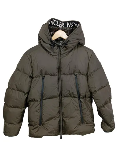 Moncler Daunenjacke Herren Steppjacke Oliv Gr. 3/L Kapuze Luxus