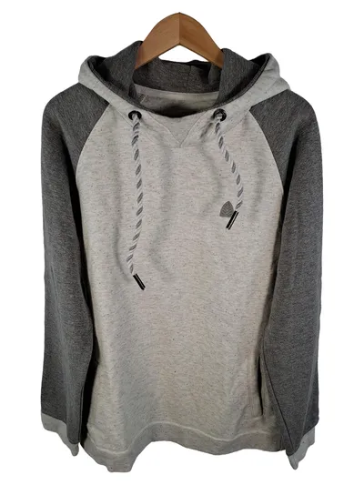 Just Rhyse Herren Kapuzenpullover Hoodie Grau Meliert Gr. XL Baumwolle