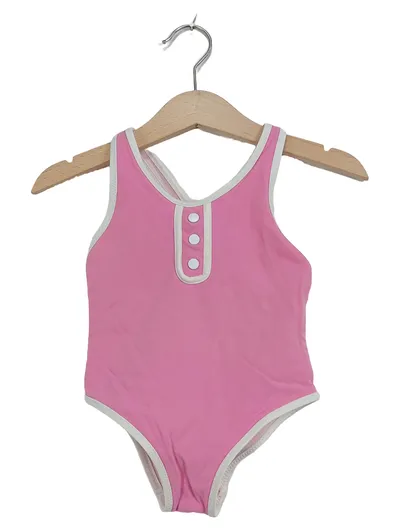Jacadi Badeanzug Mädchen Rosa Gr. 80 Klassisch Einteiler Sommer Polyamid
