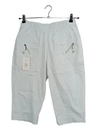 Alica Collection Damen Capri Stoffhose Gr. 48 Grau Elastisch NEU 1