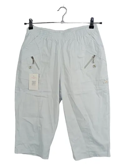 Alica Collection Damen Capri Stoffhose Gr. 48 Grau Elastisch NEU