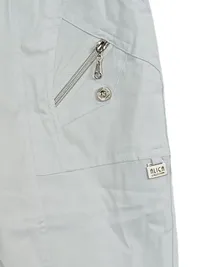 Alica Collection Damen Capri Stoffhose Gr. 48 Grau Elastisch NEU 2