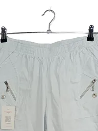 Alica Collection Damen Capri Stoffhose Gr. 48 Grau Elastisch NEU 4