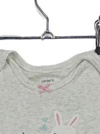 Carter's Baby Body Mädchen Gr. 80 12M Hase Strong Kind Smart Grau 3