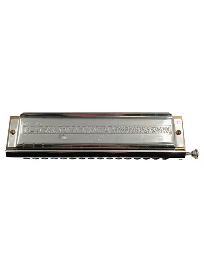 HOHNER Chromonica 280 C Mundharmonika 4 Oktaven Professional Silber mit Etui