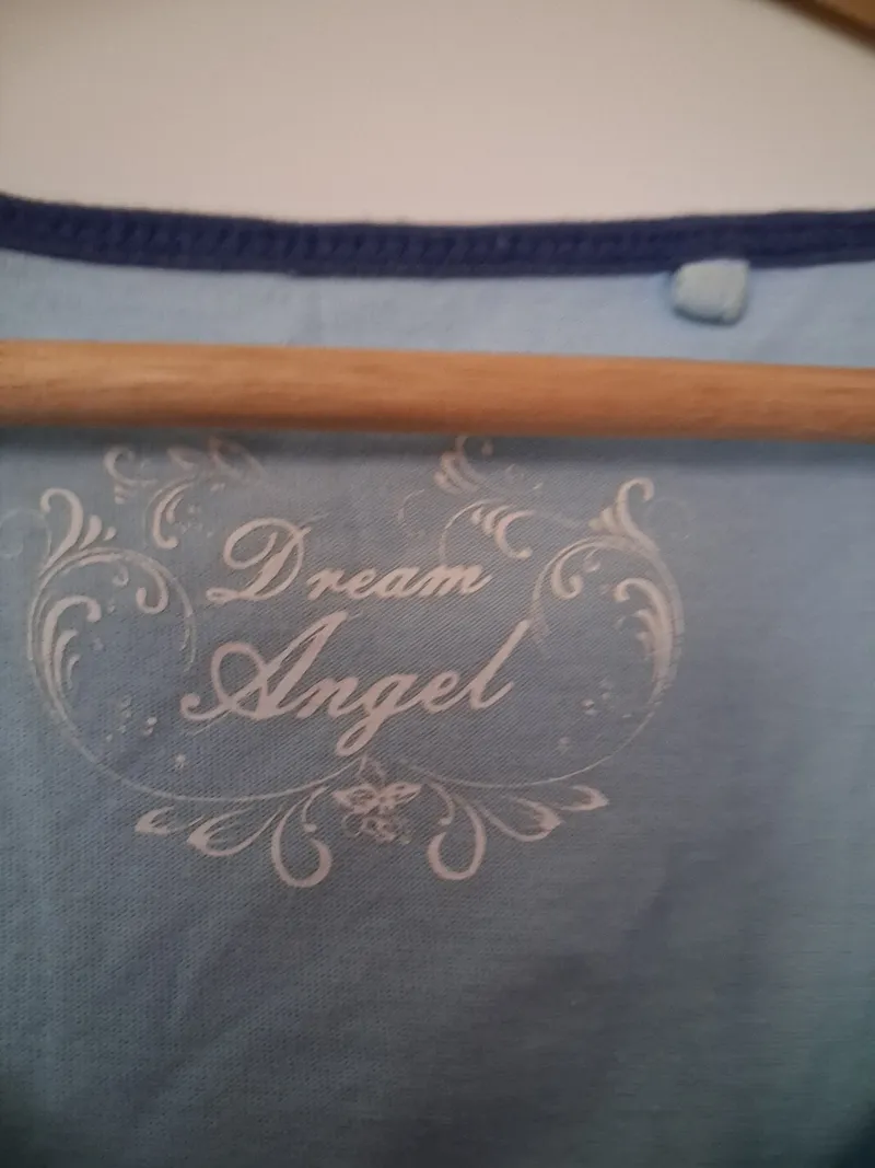 Dream Angel Damen Schlafanzug Kurzarm Shirt Shorts Blau Gr. S 3