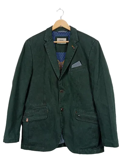 Camel Active Herren Cordjacke Sakko Gr. 48 Grün Casual Baumwolle