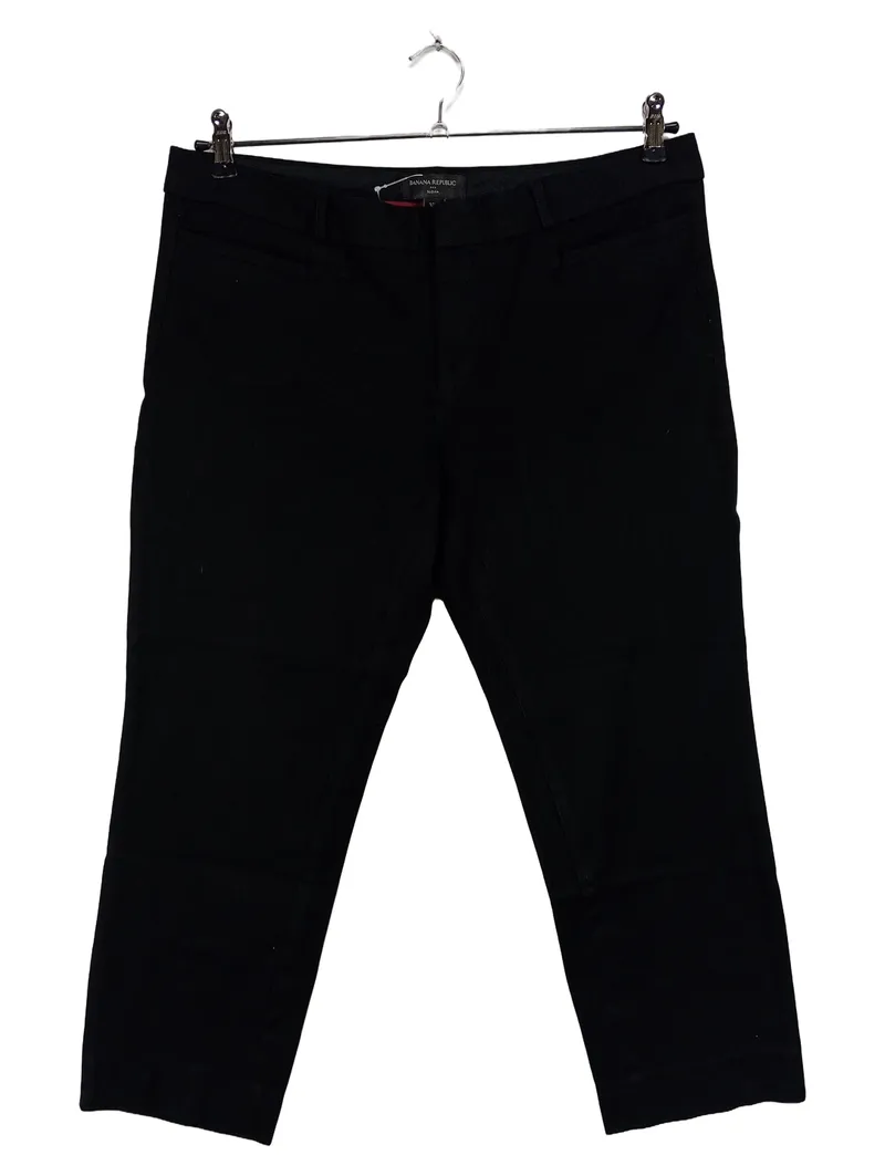 Banana Republic Sloan Stoffhose Damen Business Cropped Schwarz Gr. 44 1