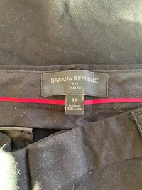 Banana Republic Sloan Stoffhose Damen Business Cropped Schwarz Gr. 44 3
