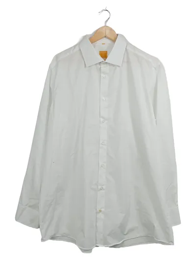 REDMOND Herren Business Hemd Gr. 42 Weiß Modern Fit Langarm