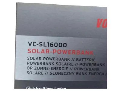 Voltcraft VC-SL16000 Solar Powerbank 16000mAh IP67 Outdoor Ladegerät Schwarz