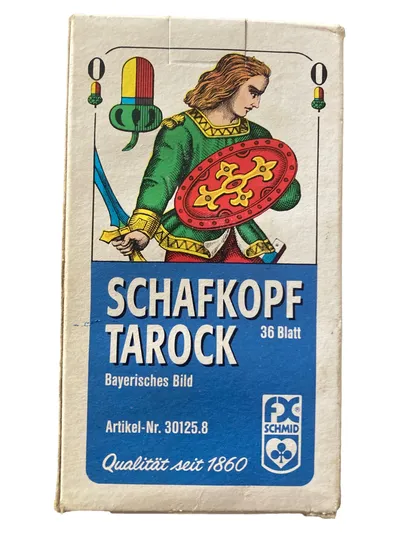 F.X. Schmid Schafkopf Tarock Kartenspiel 36 Blatt Bayerisches Bild