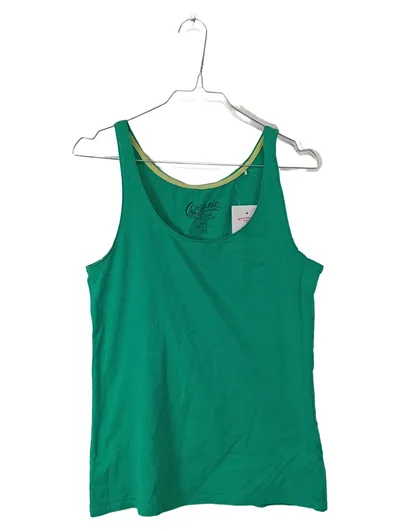 EDC by Esprit Damen Top Tanktop Gr. M grün Bio-Baumwolle Basic