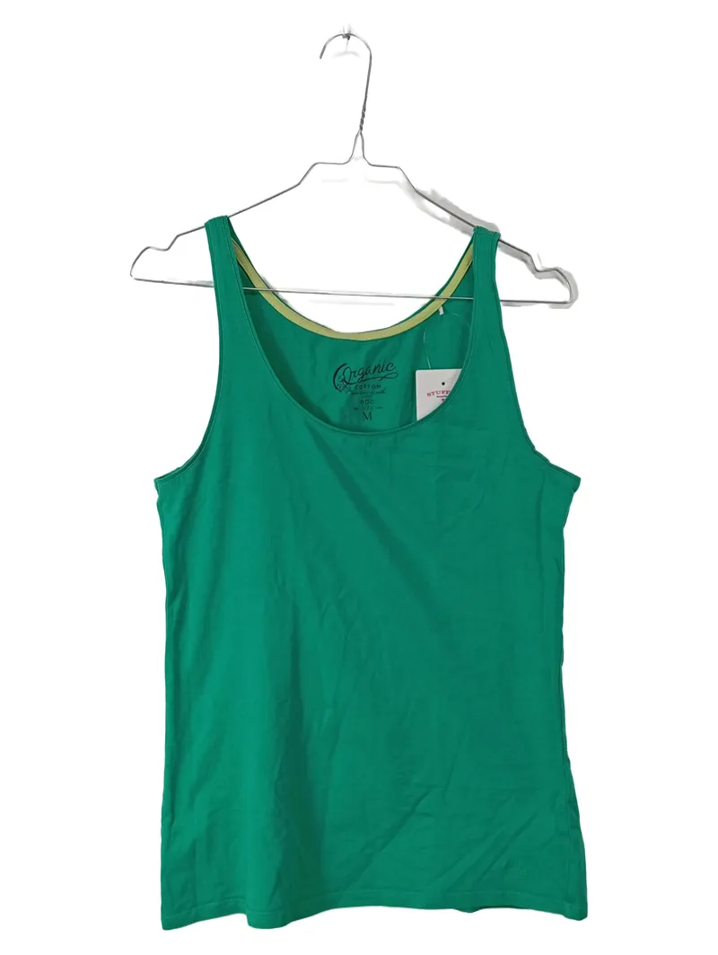 EDC by Esprit Damen Top Tanktop Gr. M grün Bio-Baumwolle Basic 2