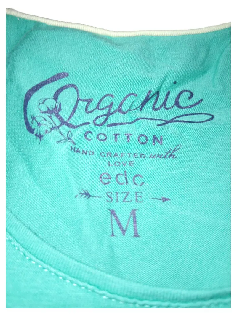 EDC by Esprit Damen Top Tanktop Gr. M grün Bio-Baumwolle Basic 4