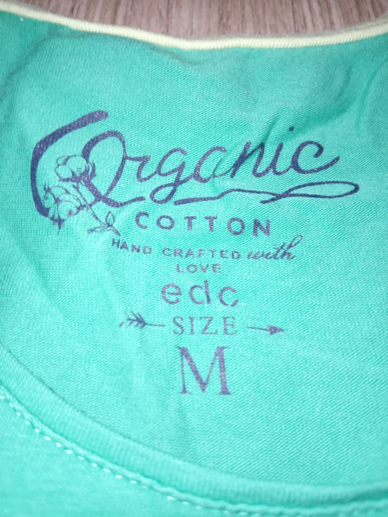 EDC by Esprit Damen Top Tanktop Gr. M grün Bio-Baumwolle Basic 5