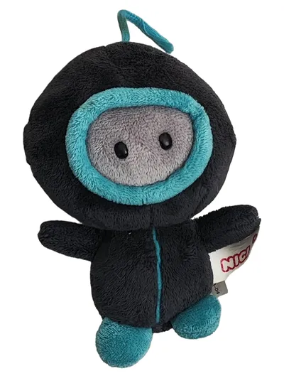 NICI Plüschfigur Taucher Schlüsselanhänger schwarz türkis 13 cm