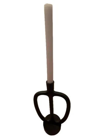 Ernsting's family Kerzenständer Metall schwarz modern 25cm mit Kerze