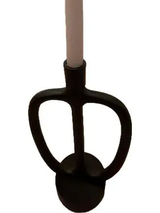 Ernsting's family Kerzenständer Metall schwarz modern 25cm mit Kerze 3