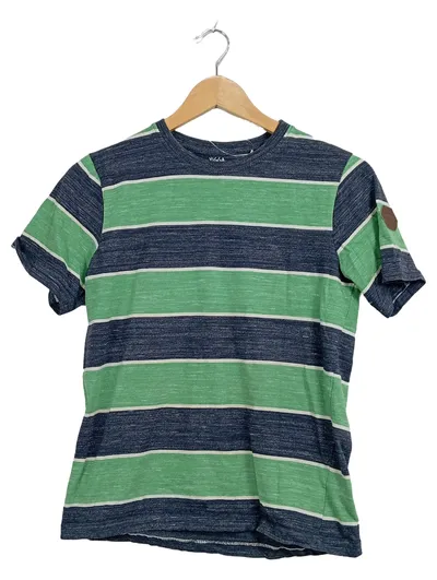 Yigga Kinder T-Shirt Gr. 146/152 Gestreift Grün Blau Kurzarm Jungen
