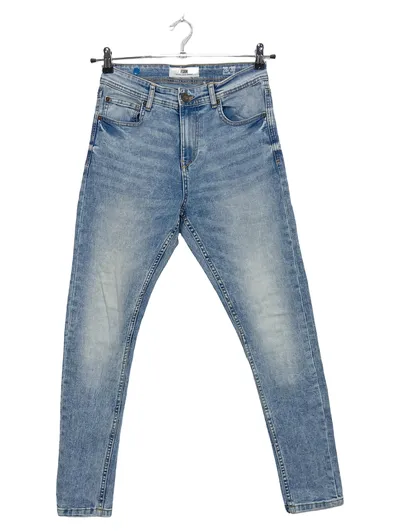 FSBN Herren Jeans Tapered Fit W28/L28 Blau Denim Stretch Casual