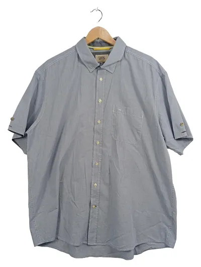 Camel Active Herren Kurzarmhemd Freizeithemd Grau Gr. XXL Baumwolle