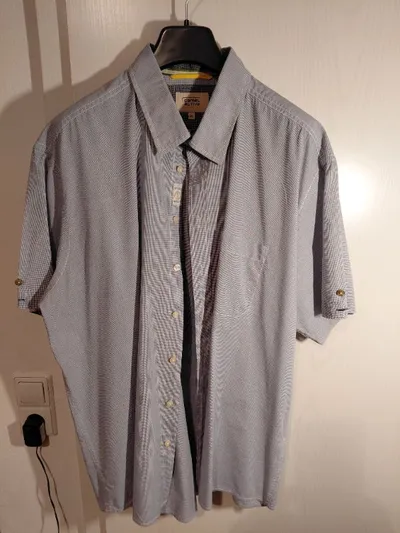 Camel Active Herren Kurzarmhemd Freizeithemd Grau Gr. XXL Baumwolle