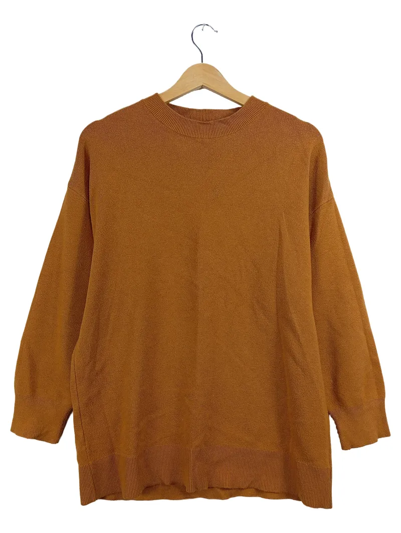 MNG Collection Damen Pullover Braun Gr. XS Langarm Basic Strickpullover 1