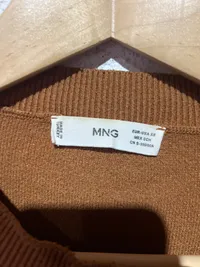 MNG Collection Damen Pullover Braun Gr. XS Langarm Basic Strickpullover 3
