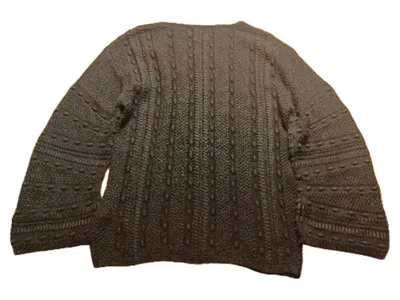 Massimo Dutti Strickpullover Damen Gr. S Schwarz Strukturmuster Italy