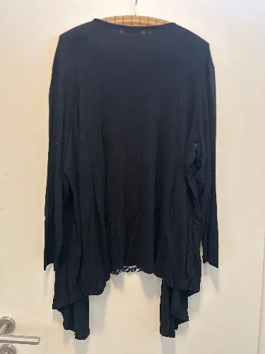 Bel Moda Damen Twin Set Cardigan Top Zebra Muster Gr. 44 Schwarz 2