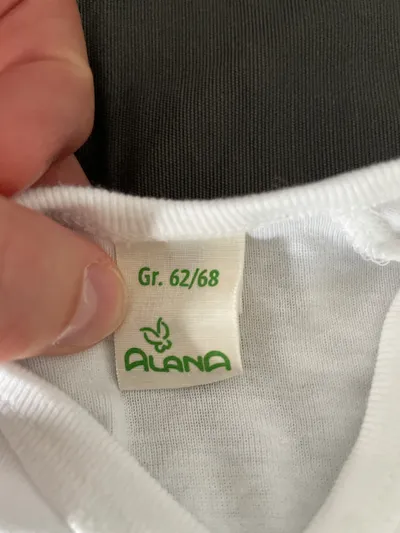 ALANA Baby Wickelbody Kurzarm Weiß Gr. 62/68 Baumwolle