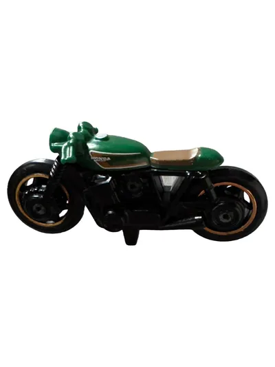Mattel Hot Wheels Honda CB750 Cafe Racer Modell Motorrad Grün 6cm