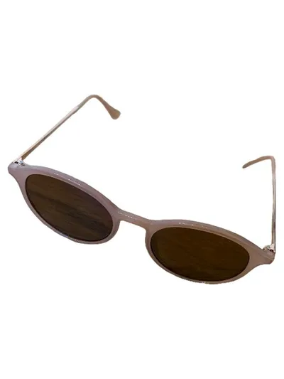 WBL Trading Sonnenbrille Damen Oval Retro Kunststoff Metall Rosa Braun