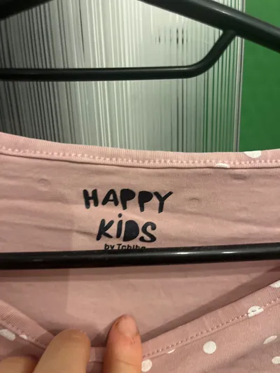 Happy Kids Langarmshirt Mädchen Gr. 146/152 Rosa Gepunktet Baumwolle