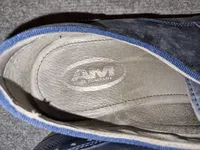 AM Shoe Company Derby Schnürschuhe Herren Leder Blau Lochmuster Gr. 43 5