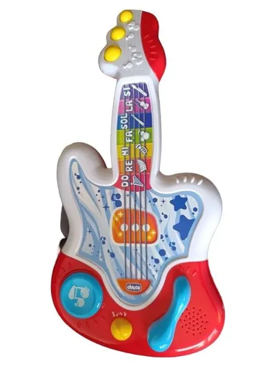 Chicco Spielzeuggitarre Kinderinstrument Lernspielzeug Kunststoff bunt