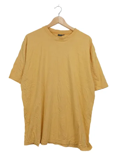Barisal Herren T-Shirt Gelb Basic Kurzarm Baumwolle Gr. XL 56/58