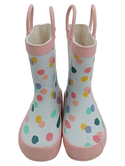 Vertbaudet Kinder Gummistiefel Punkte Gr. 22 Rosa Bunt Mädchen