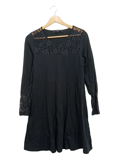 Black Premium by EMP Spitzenkleid Damen L schwarz Langarm Gothic