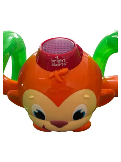 Bright Starts Roll & Glow Monkey Motorikspielzeug Baby Orange Grün