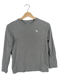 Abercrombie Kids Langarmshirt Grau Elch Meliert Logo Gr. 158 Kinder 1