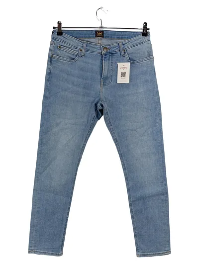 Lee Herren Jeans Straight Leg Denim Hose Blau W32 L30 Stretch